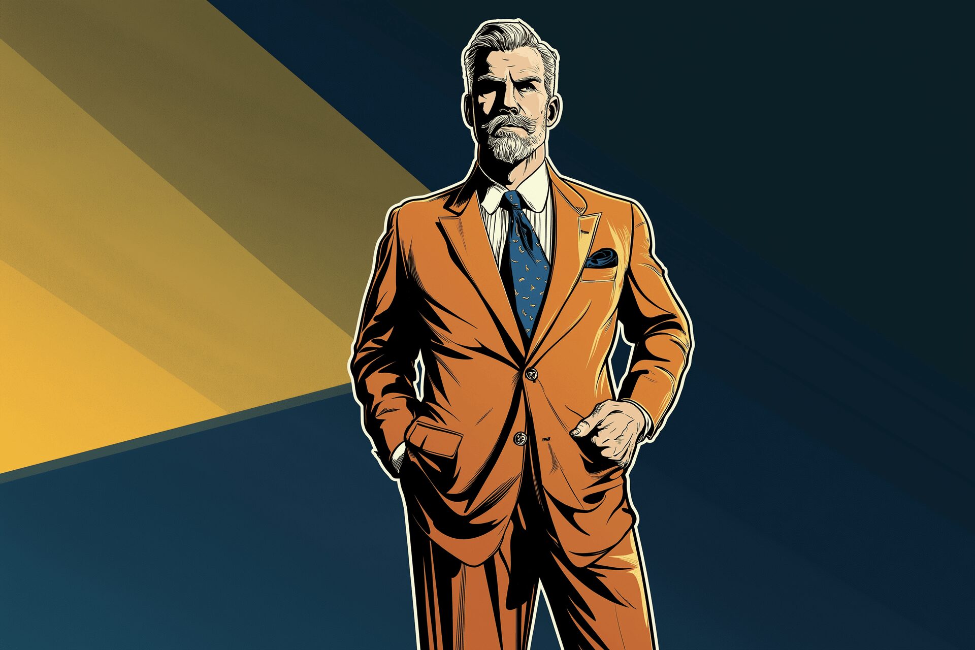 old money (1) An older man in an expensive suit